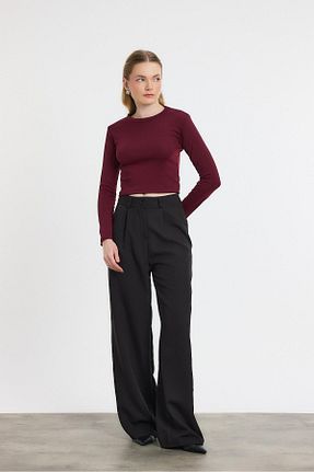 بلوز زرشکی زنانه رگولار Rays - کد 901400119