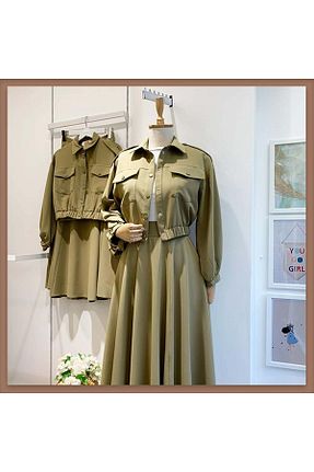 ست بالاتنه و پائین تنه سبز زنانه Fitted Faya Boutique - کد 901404169