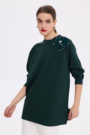 تونیک حجاب سبز زنانه مخلوط پلی استر Missemramiss - کد 901410963