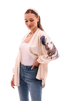 کیمونو و کافتان نباتی زنانه پنبه ای MODAJİN - کد 846141944