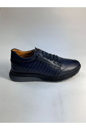 کفش اسنیکر سرمه ای مردانه چرم اصل Greyybull Shoes - کد 871887556