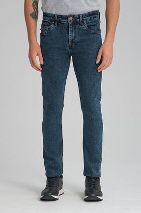 شلوار جین آبی مردانه پاچه تنگ muzzo jeans - کد 873346269