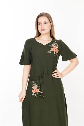 لباس خاکی زنانه بافتنی mervemoda - کد 901446137