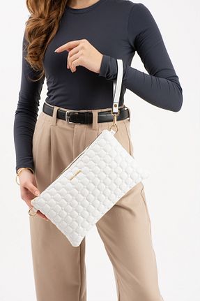 کیف پورتفوی و کلاچ سفید زنانه چرم مصنوعی YOGII - کد 901444813
