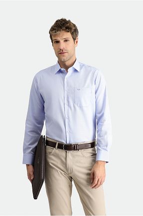 پیراهن آبی مردانه رگولار Kiğılı - کد 802573920