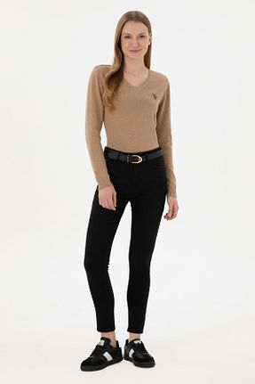 شلوار جین مشکی زنانه پاچه تنگ U.S. Polo Assn. - کد 891681252