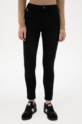 شلوار جین مشکی زنانه پاچه تنگ U.S. Polo Assn. - کد 891681252