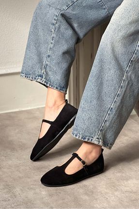 بابت مشکی زنانه چرم خالص NİŞANTAŞI SHOES - کد 812235405