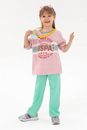 سوئیشرت صورتی بچه گانه ساده U.S. Polo Assn. - کد 891736915