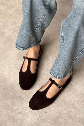 بابت سرمه ای زنانه چرم خالص NİŞANTAŞI SHOES - کد 812881743