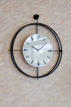 ساعت دیواری مشکی 50 x 60 MetaQuartz Aksesuar - کد 788343683
