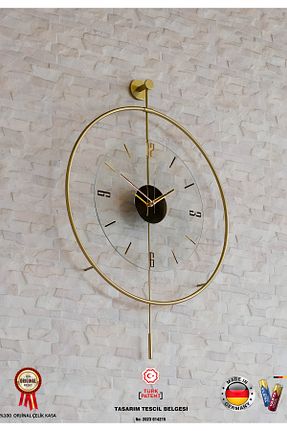 ساعت دیواری طلائی 60 * 80 MetaQuartz Aksesuar - کد 748310121
