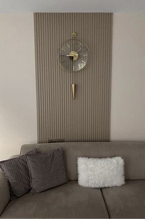 ساعت دیواری طلائی 37 * 84 MetaQuartz Aksesuar - کد 712667324