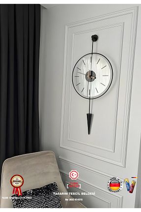 ساعت دیواری مشکی 37 * 84 MetaQuartz Aksesuar - کد 649461092