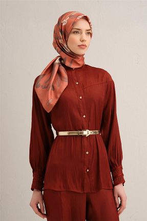 روسری نارنجی İpek Tivil Armine - کد 901472216