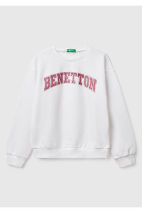 سوئیشرت سفید بچه گانه چاپی United Colors of Benetton - کد 901545879