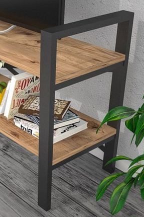 میز و پایه تلویزیون قهوه ای فلزی Morpanya - کد 97791738