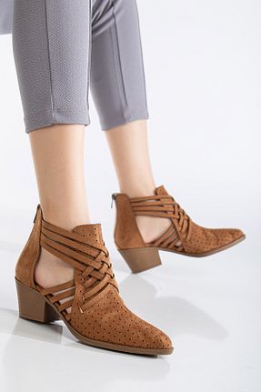 بوت / نیم بوت قهوه ای زنانه جیر MS SUGAR SHOES - کد 901512911