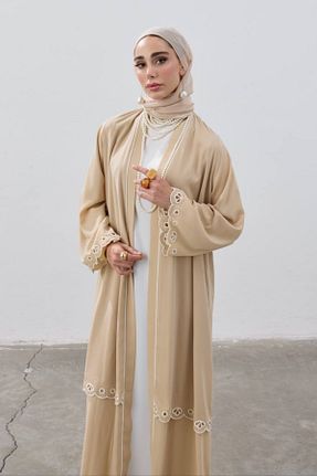 کلاه و ابایا بژ زنانه پنبه ای LEYLA STORE - کد 901565788
