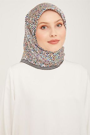 روسری مشکی کرپ ساتن ابریشم Armine - کد 765666782