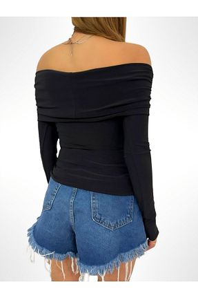 بلوز مشکی زنانه ساده MODA - کد 901510268