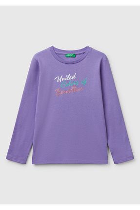 تیشرت بنفش بچه گانه رگولار United Colors of Benetton - کد 901586343