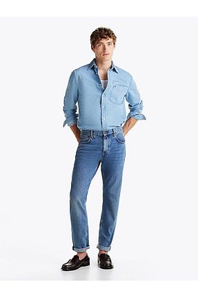 شلوار جین آبی مردانه پاچه لوله تفنگی Tommy Hilfiger - کد 901522359