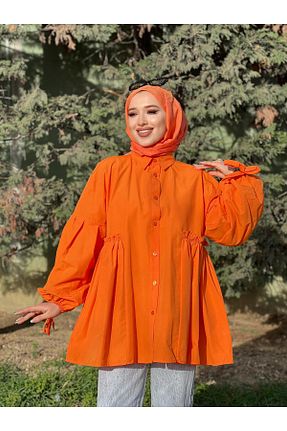 پیراهن حجاب نارنجی Jile Lahza - کد 901501186