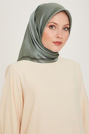 روسری سبز کرپ ساتن ابریشم Armine - کد 865321353