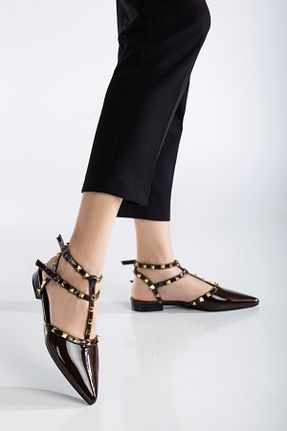 بابت قهوه ای زنانه چرم لاکی MS SUGAR SHOES - کد 901549986