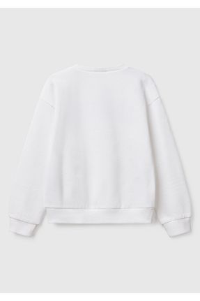 سوئیشرت سفید بچه گانه چاپی United Colors of Benetton - کد 901545879
