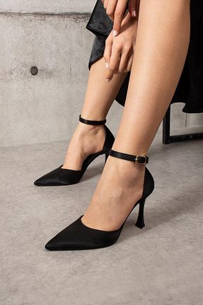کفش پاشنه بلند کلاسیک مشکی زنانه ساتن ShoeTek - کد 901592280
