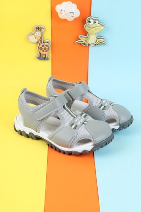 صندل طوسی بچه گانه پاشنه تخت Moda Lime - کد 855158962