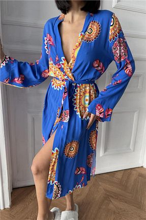 ربدوشام آبی زنانه ویسکون COCCOLARSI - کد 897421077