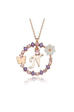 گردنبند جواهر رنگی زنانه برنجی Karem Jewellery - کد 901580441