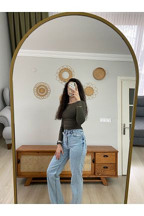 بادی سبز زنانه یقه قایقی duygutufanbutik - کد 901611968