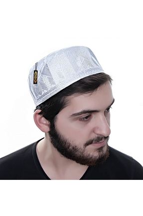 کلاه سفید مردانه پنبه ای İkranur - کد 813870606