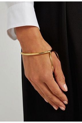 دستبند جواهر نارنجی زنانه برنجی Sade Fashion - کد 901601128