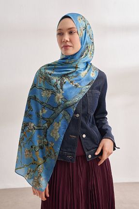 شال آبی زنانه پلی استر ARMANDA - کد 901625395
