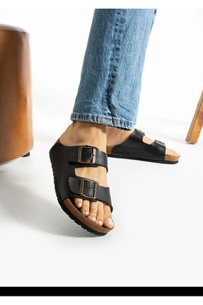 دمپائی مشکی زنانه چرم مصنوعی awix - کد 902709266
