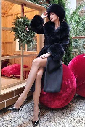 کلاه مشکی زنانه خز مصنوعی Mağazam Online - کد 410927570