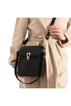 کیف دوشی مشکی زنانه چرم مصنوعی Çantabella - کد 901643100