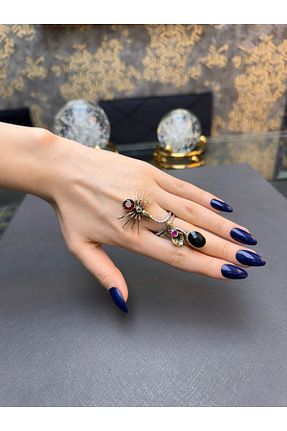 انگشتر نقره رنگی زنانه 925 عیار Gümüşhanesi - کد 901643693