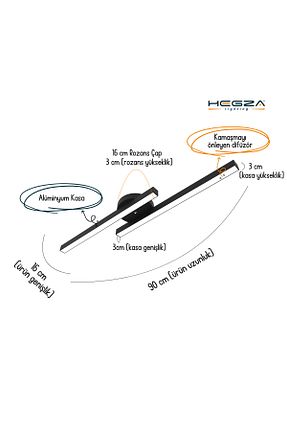 لوستر مشکی آلومینیوم Hegza Lighting - کد 455291971