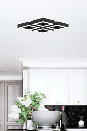 لوستر مشکی آلومینیوم Hegza Lighting - کد 871358208