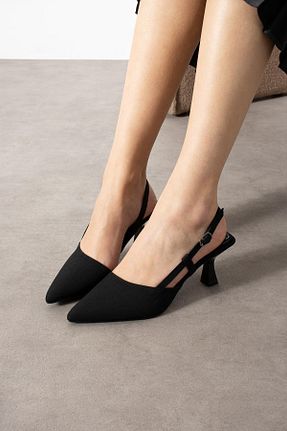 کفش پاشنه بلند کلاسیک مشکی زنانه ساتن ShoeTek - کد 901649987