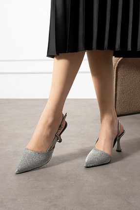 کفش پاشنه بلند کلاسیک زنانه نقره ShoeTek - کد 901649993