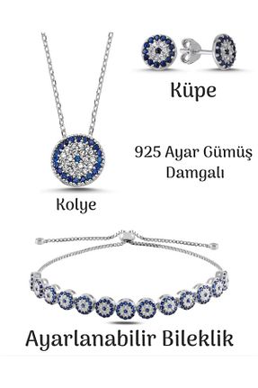 ست نقره طوسی زنانه زیرکن Inure Jewelry - کد 901655840