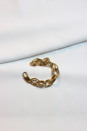 دستبند استیل (فولاد) طلائی زنانه استیل (فولاد) Dazzlecave - کد 901673613