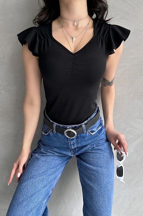 بلوز مشکی زنانه ساده Fav Style - کد 901675788